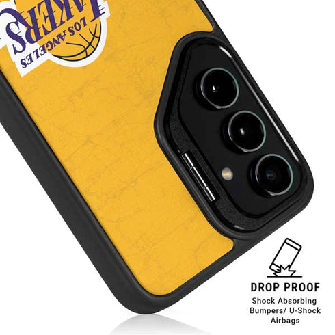 NBA Los Angeles Lakers Distressed Galaxy S25 Kickstand Case